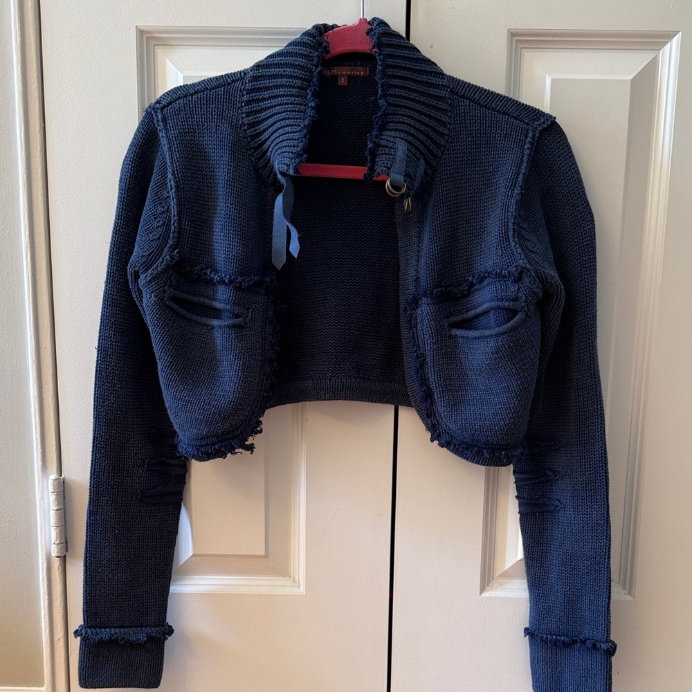 525 America Blue Knit Jacket